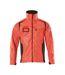 Mens Accelerate Safe Soft Shell Jacket Hi Vis Red Dark Anthracite Mascot-1