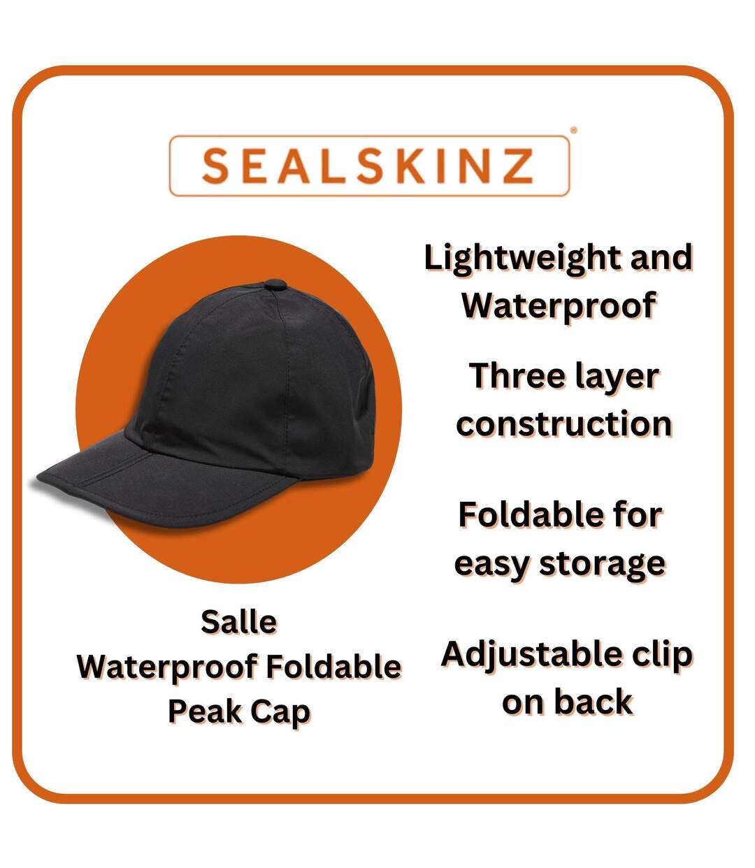 Mens Waterproof Foldable Peak Cap-3