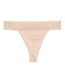 Pack Of 5  Womens/ladies Lace Trim Cotton Thong  Black White Nude Be You-4