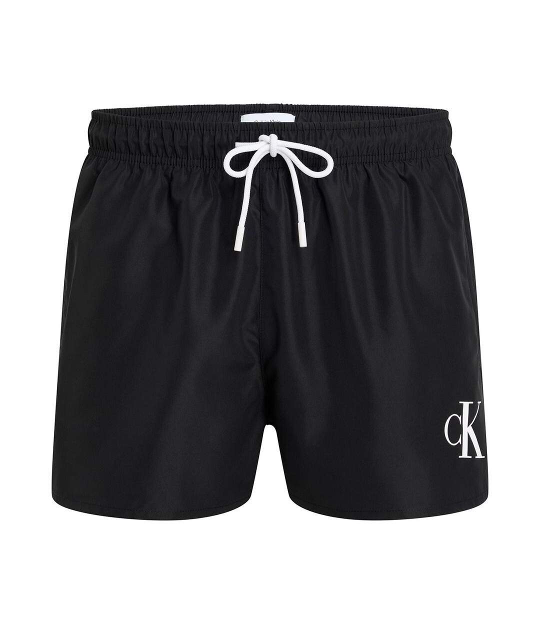 Short de bain noir homme calvin klein jeans drawstring km0km01099 - m-1