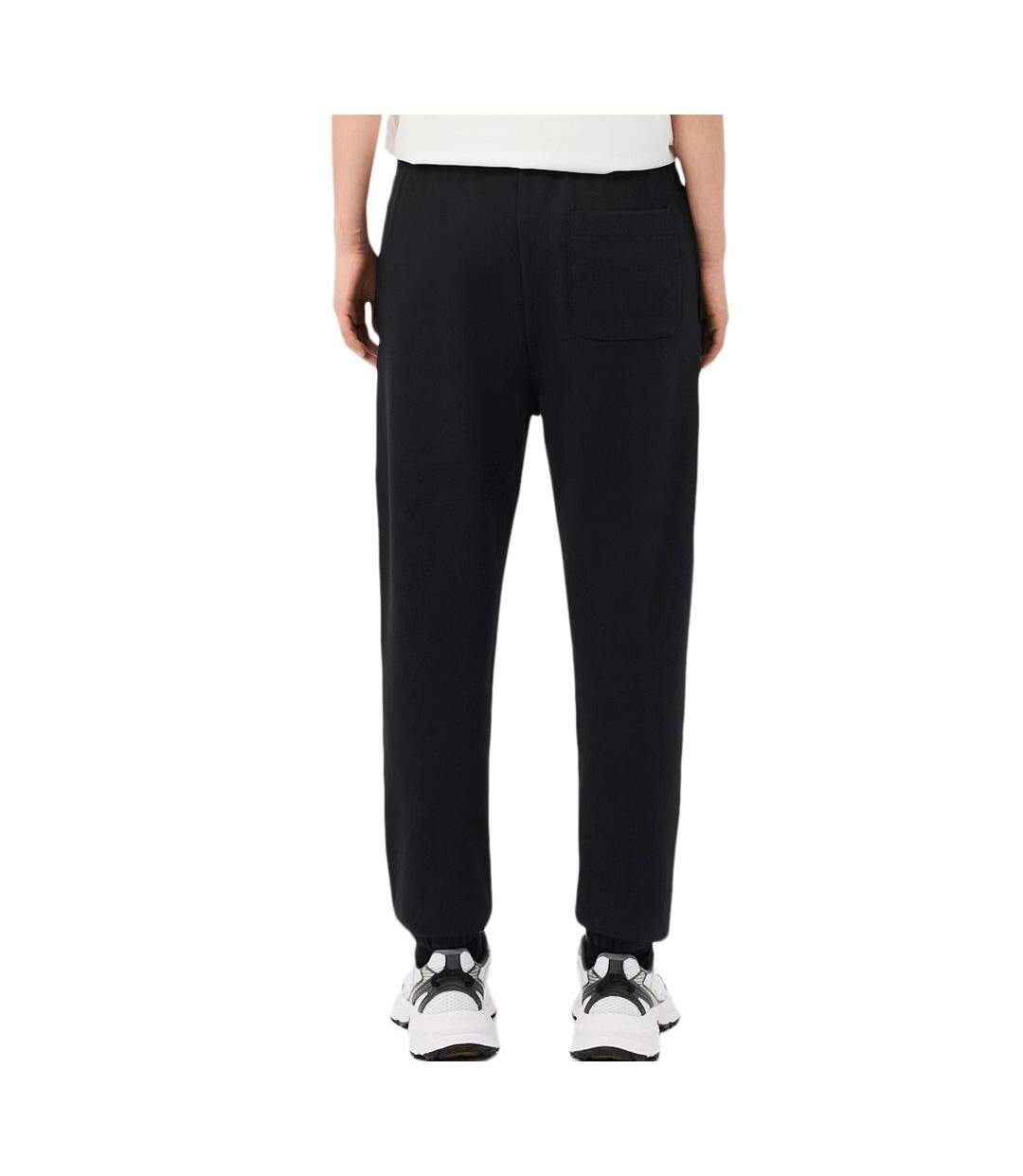 Jogging noir femme lacoste straight fit siglé-2