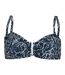 Womens/ladies Aceana Iii Polka Dot Bikini Top Navy Regatta-2