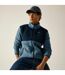 Veste Polaire Motif/style Blocs De Couleurs Frankie Homme Gris Pâle Bleu Marine Regatta-1