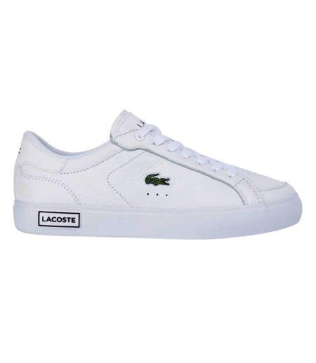 Womens/ladies Lineset Leather Flat Trainers White Lacoste