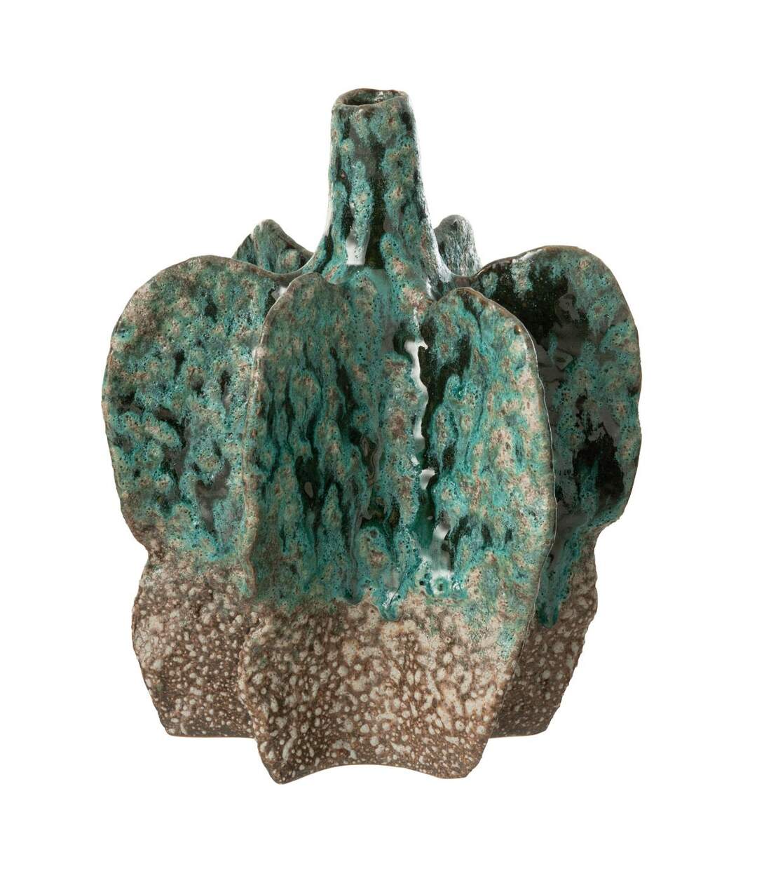 Vase Déco en Céramique Naga 30cm Bleu Azur-1