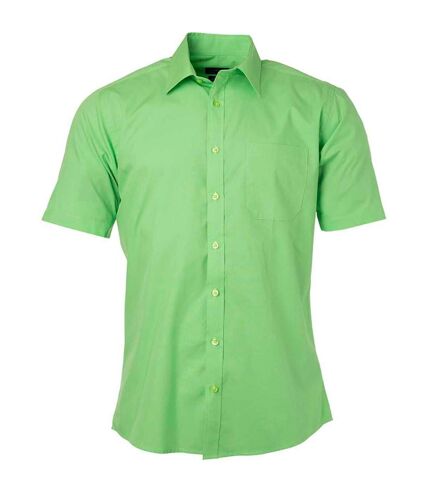 chemise popeline manches courtes - JN680 - homme - vert citron