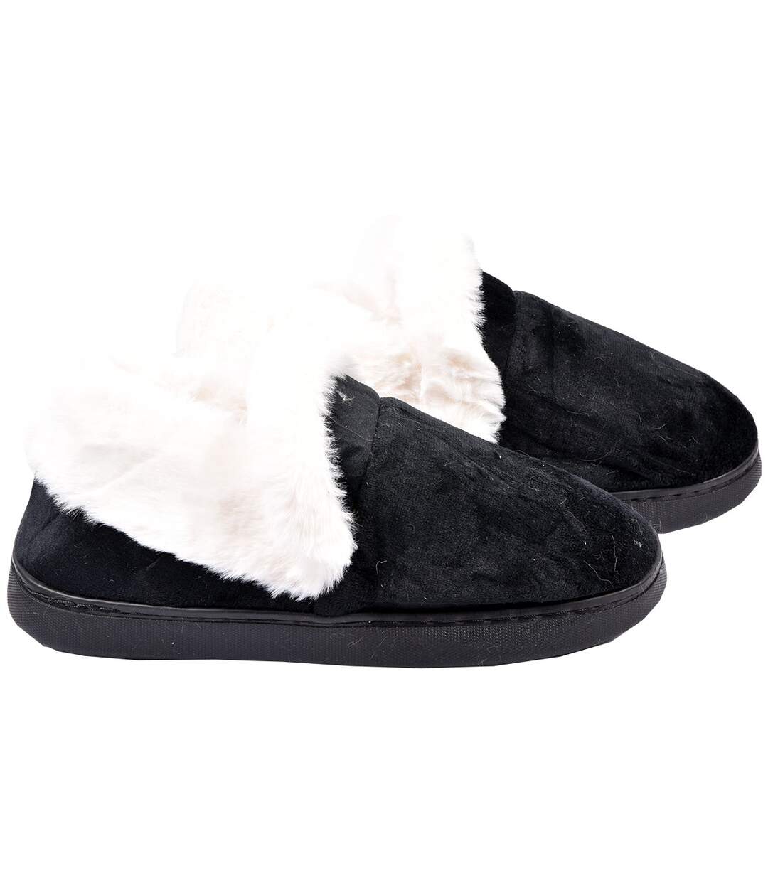 PANTOUFLE Femme Chausson COCOONING MD8698 NOIR