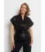 Veste matelassée sans manches ceinturée-1
