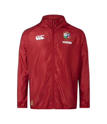 Mens British And Irish Lions 2024 Raincoat Red Dahlia Canterbury