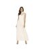 Maxi robe plissée en dentelle femme naturel Little Mistress