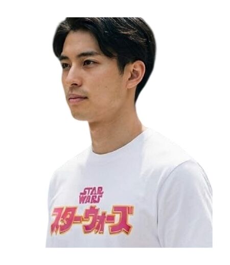 T-shirt Motif/style Logo Japonais Adulte Beige Star Wars