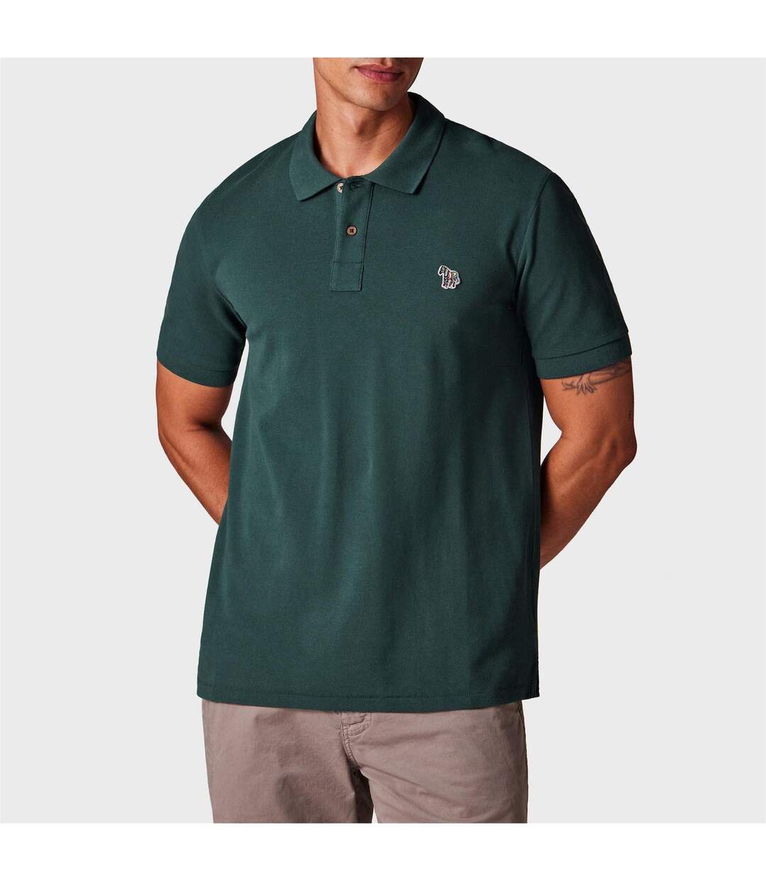 Mens Zebra Regular Polo Shirt Dark Green Paul Smith-2