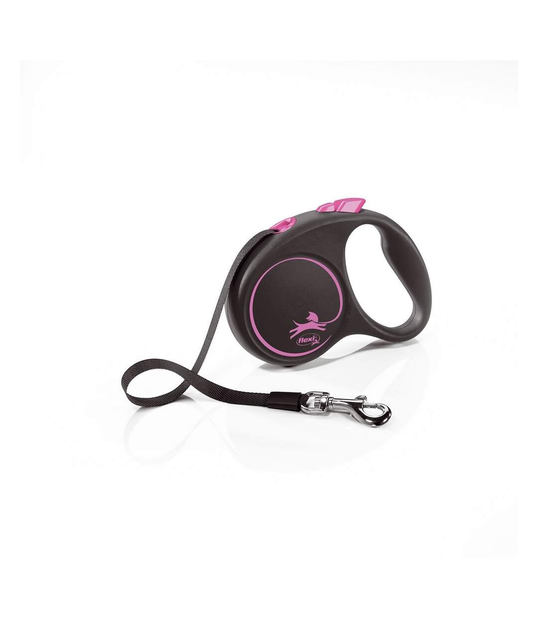 Small retractable dog lead 5m pink/black Flexi-1