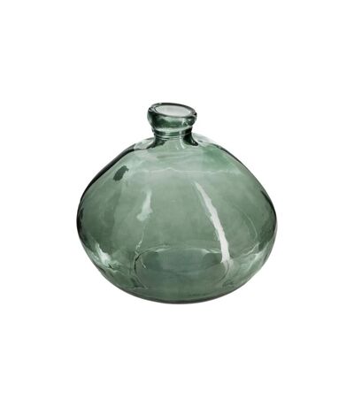 Vase Rond En Verre Recyclé Ballon 22cm Kaki
