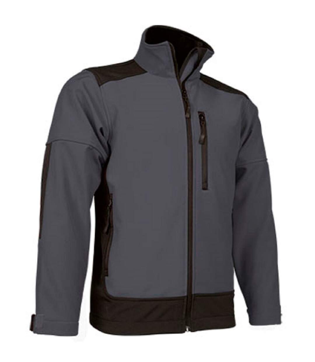 Veste softshell - Homme - SAPONI - gris charbon et noir