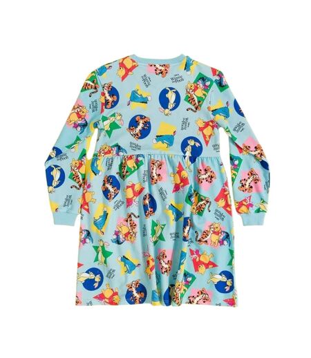 Robe Pull Motif/style Imprimé Intégral Friends Femme Bleu Winnie The Pooh