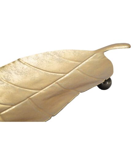 Vide-Poche sur Pied en Métal Foglia 38cm Or
