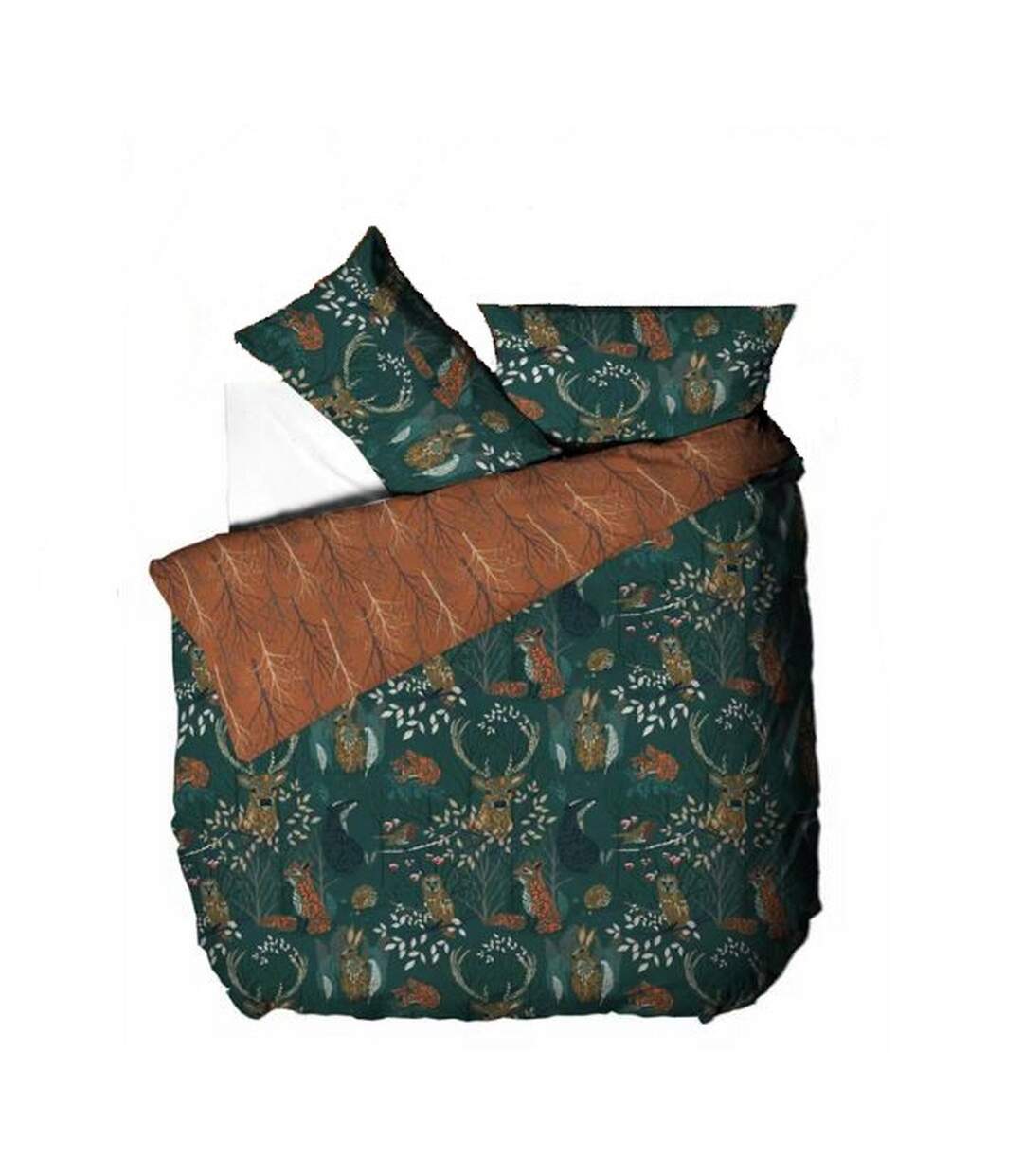 Furn Forest Fauna Duvet Cover Set (Emerald Green) - UTRV1838-1