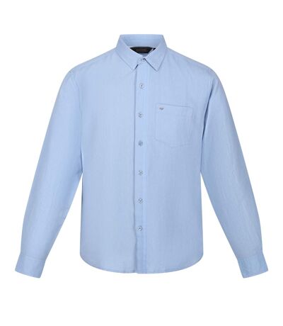 Regatta Mens Brycen Linen Shirt (Lake Blue)