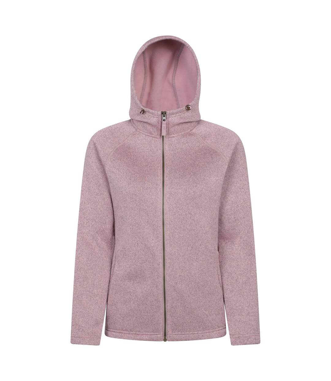 Womens/ladies Nevis Full Zip Hoodie Pale Pink Mountain Warehouse-1