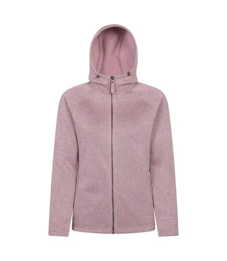 Womens/ladies Nevis Full Zip Hoodie Pale Pink Mountain Warehouse