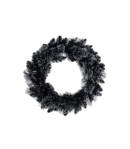 Christmas tipped wreath 50cm black Premier