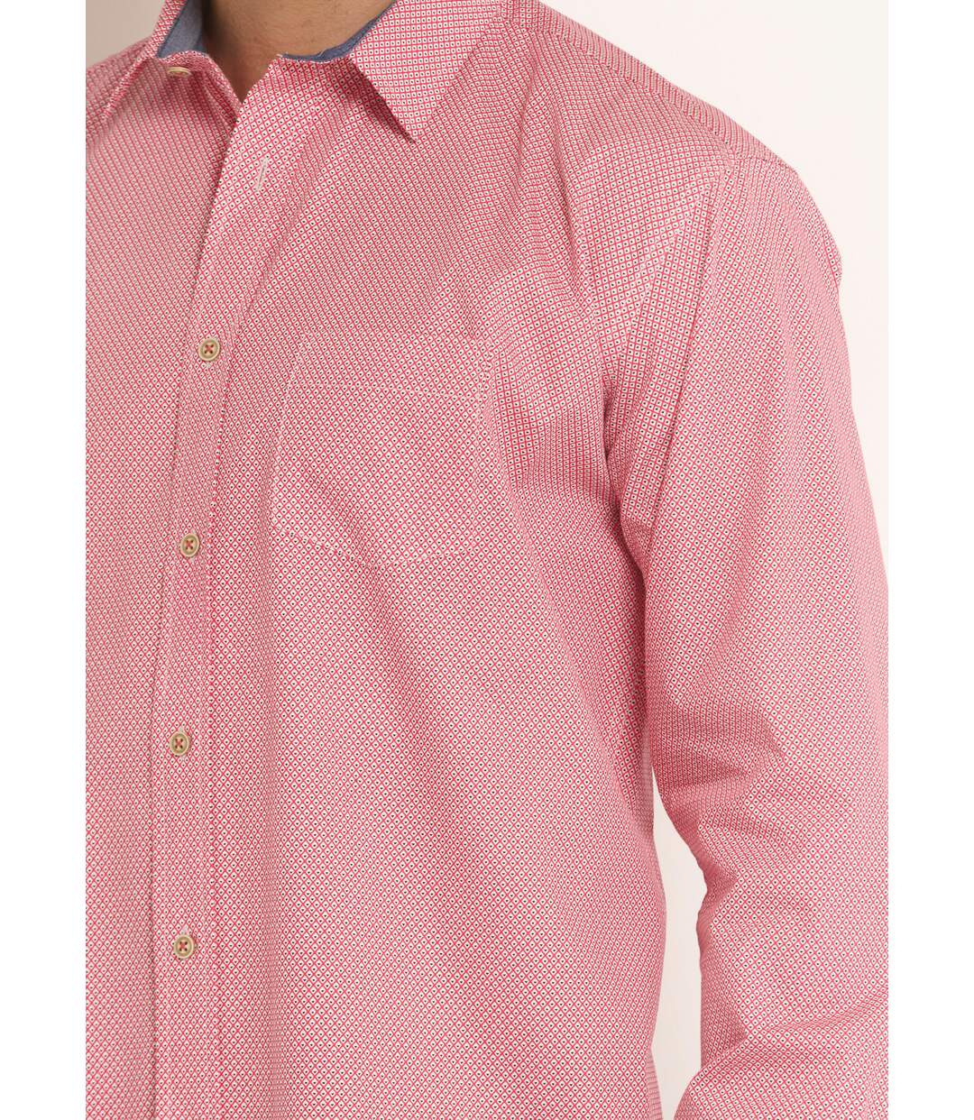 Chemise faux uni à manches longues-4
