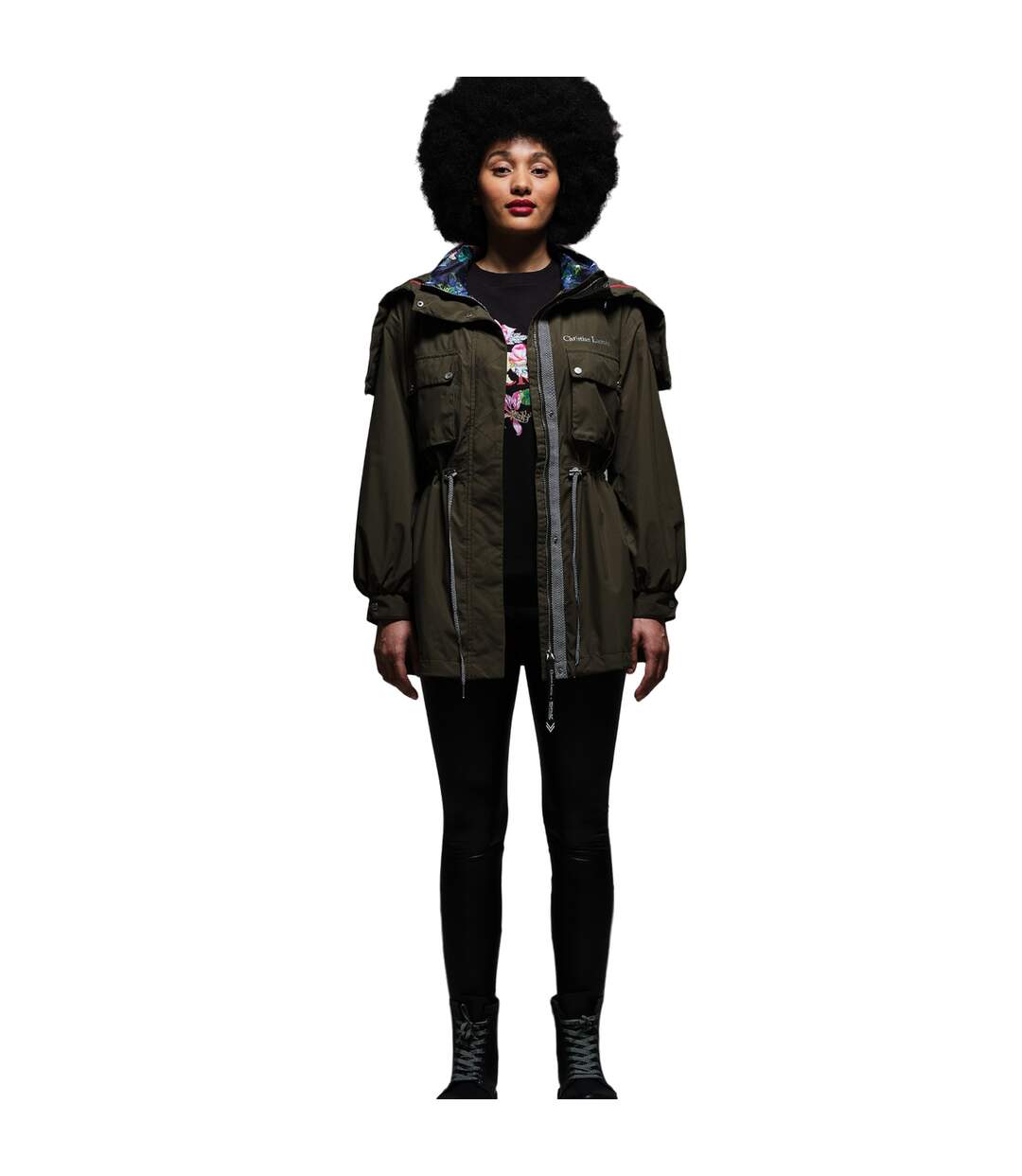 Veste imperméable christian lacroix bernis femme kaki foncé Regatta-3