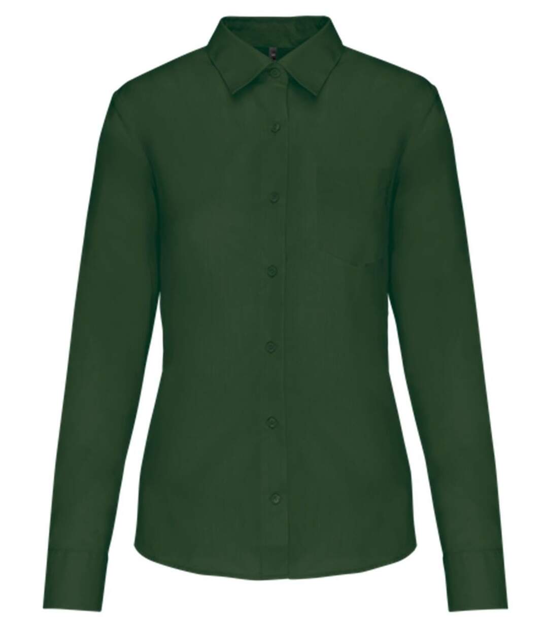 Chemise popeline manches longues - Femme - K549 - vert forêt-1