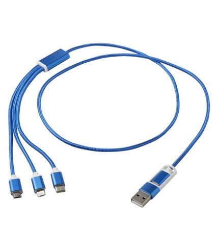 Versatile 5 in 1 recycled aluminium charging cable one size royal blue Generic