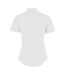 Womens/ladies short sleeve poplin shirt white Kustom Kit-2