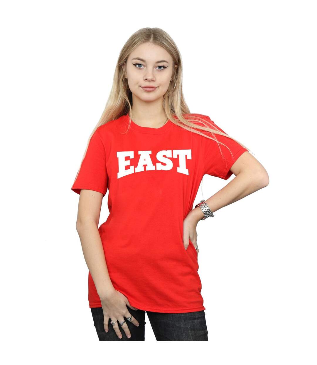 Disney Femmes/Les femmes High School Musical The Musical East High T-Shirt Boyfriend en coton (Rouge) - UTBI28214-2