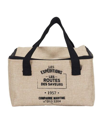 Lunch Bag Fraicheur Isotherme Effet Jute 16cm Beige