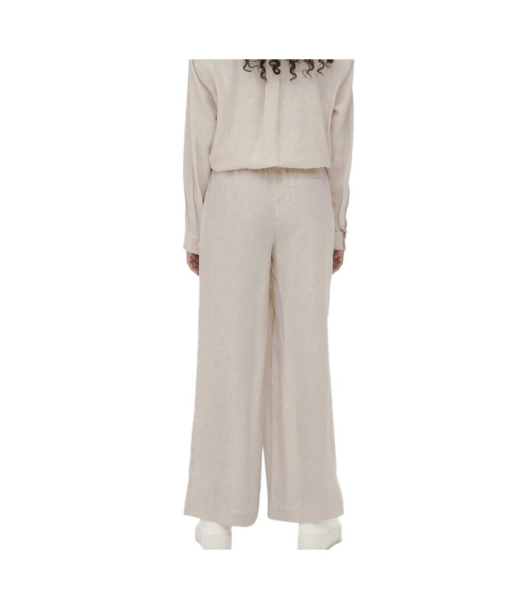 Pantalon fluide beige femme only tokyo - l-3