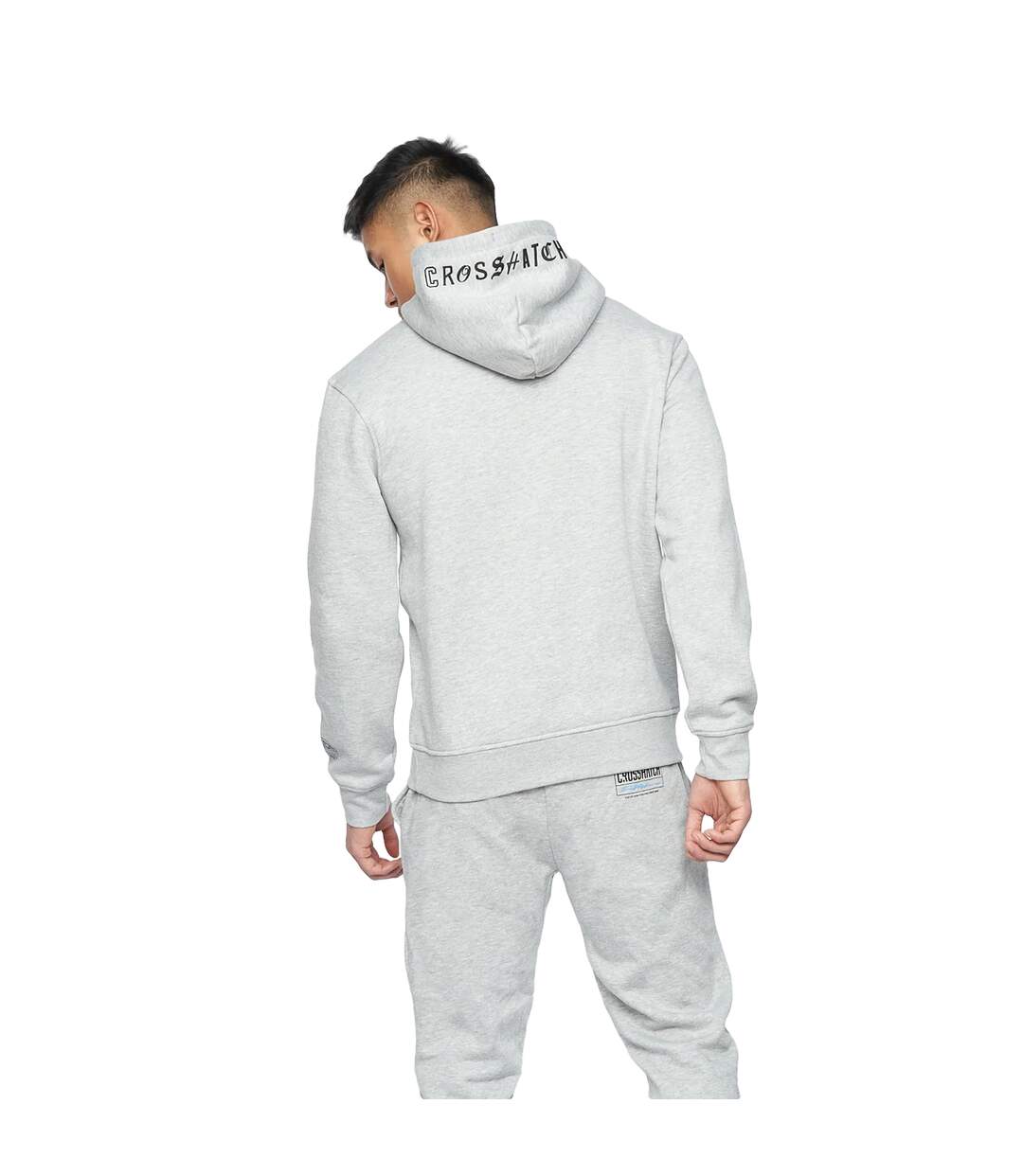 Sweat À Capuche Pepperhill Homme Gris Clair Chiné Crosshatch-3