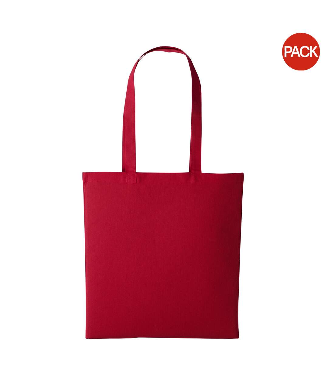 Lot de 2  sacs de courses unis taille unique rouge Nutshell-1