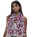 Foulard léger coeur léopard avec dorure pour femme - Couleur rose-1