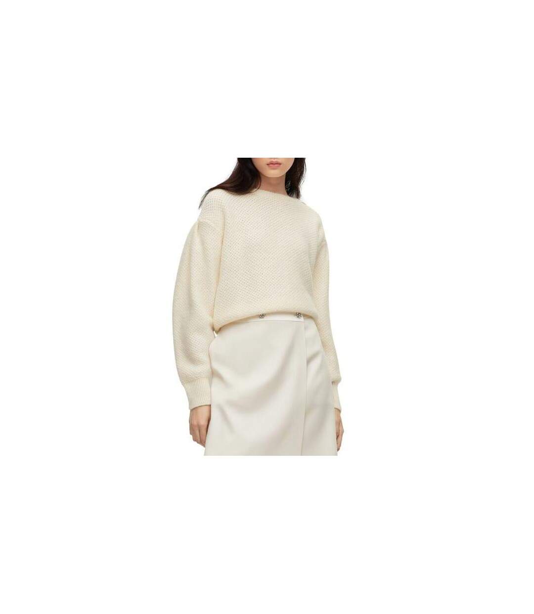 Womens/ladies Fernas Sweatshirt White Boss-1