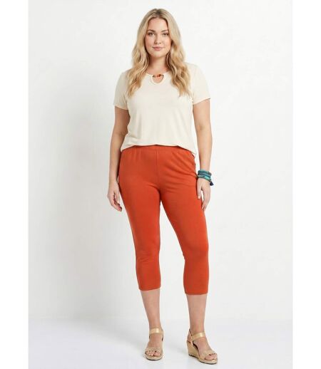 Legging court coton taille élastiquée