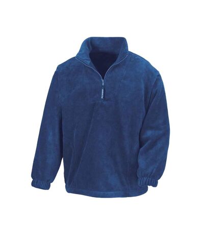 Adults unisex polartherm zip neck fleece royal blue Result