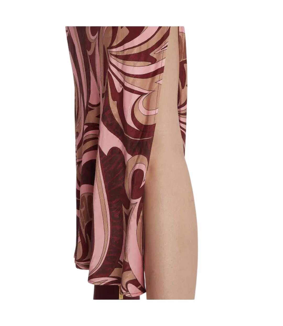 Womens/ladies Ramale Abstract Slim Pencil Skirt Brown Hugo-4