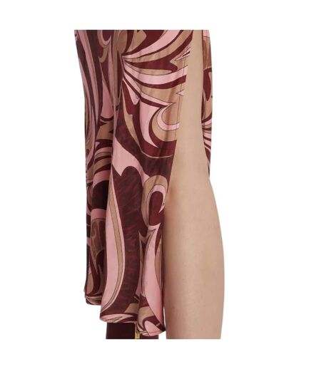 Womens/ladies Ramale Abstract Slim Pencil Skirt Brown Hugo