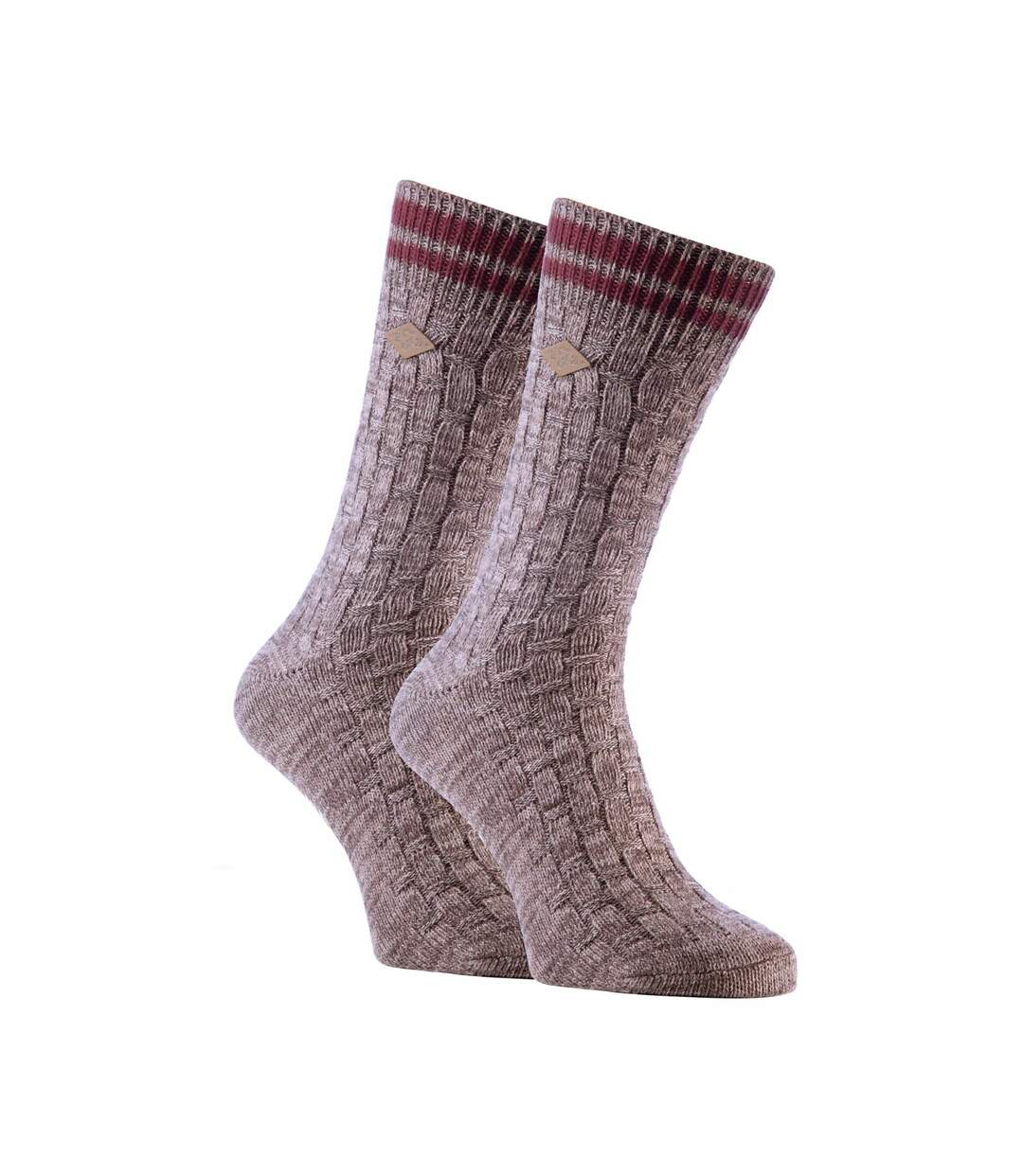 2 Pack Mens Thick Cotton Chunky Knitted formal Boot Socks-1