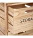 Tour de rangement 3 tiroirs à roulettes en bois HERSTIA - Beige-4