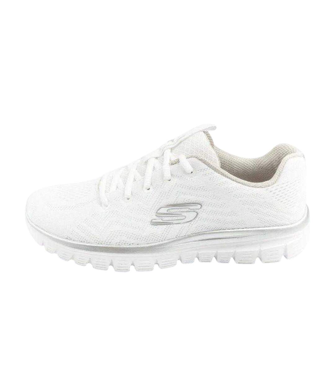 Chaussures Graceful Get Connected Femme Blanc Skechers-3