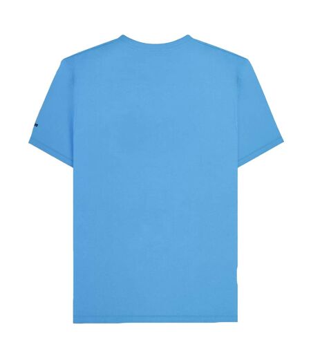 Mens Ss25 Racing Stripe T-shirt Azure Blue Lambretta