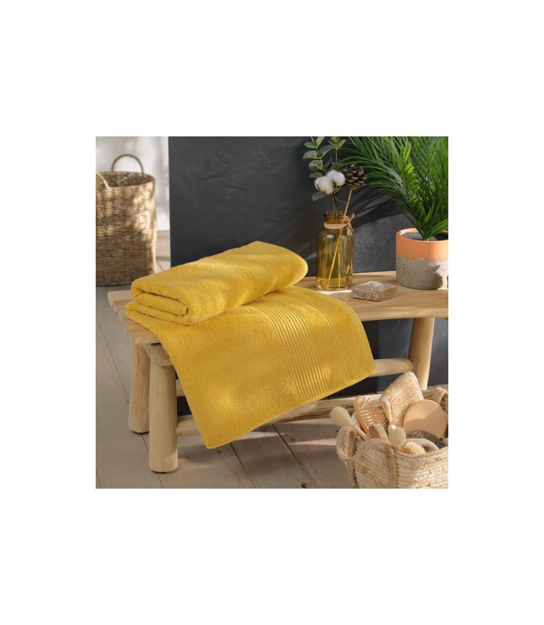 Drap de Bain Tendresse 90x150cm Mimosa-3