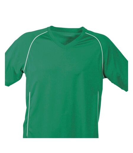 T-shirt Team Adulte Vert Blanc James And Nicholson