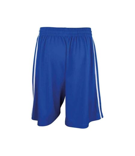 Short De Basket Homme Bleu Roi Blanc Spiro