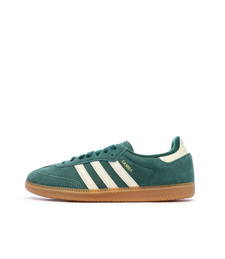 Baskets vertes/blanches homme adidas samba